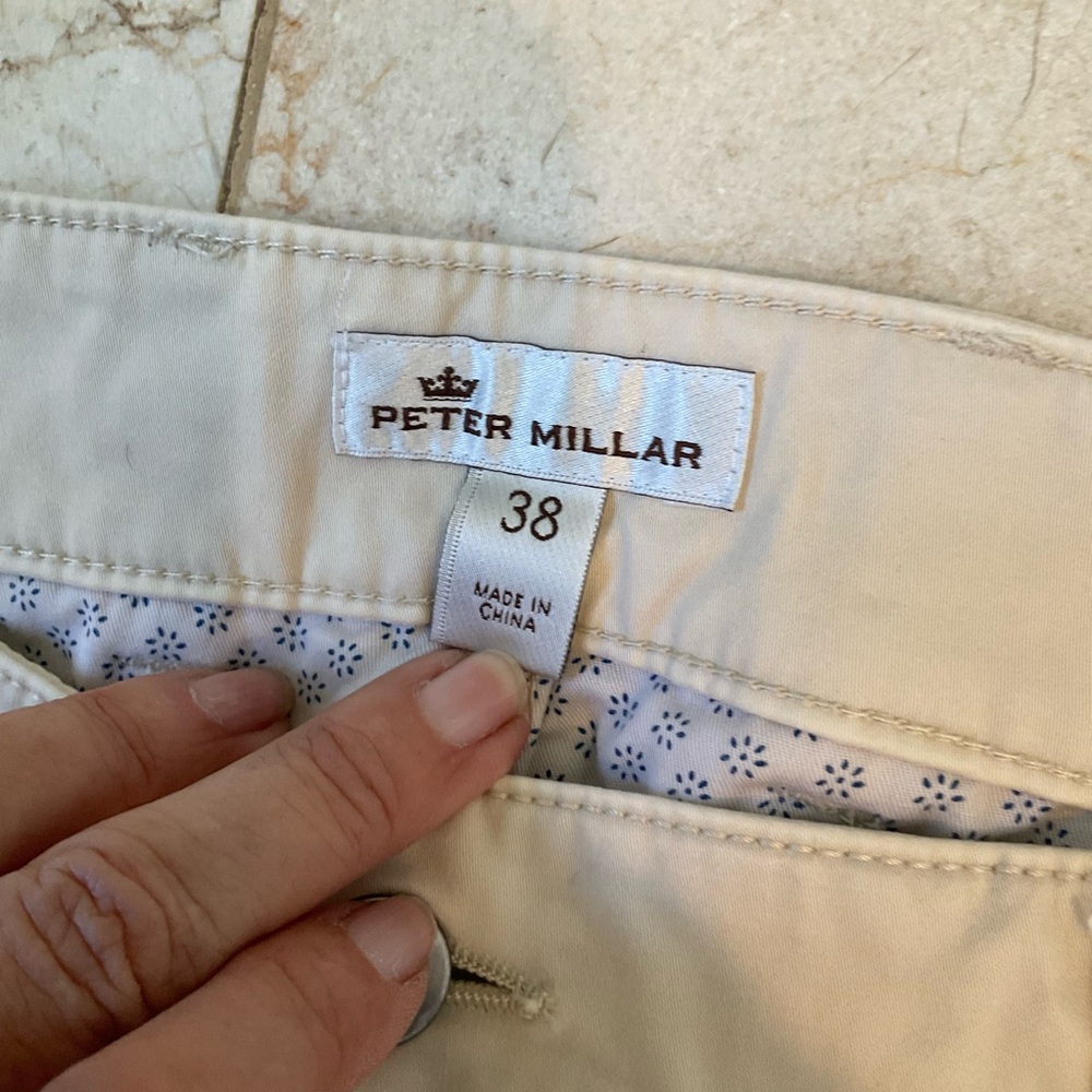 Peter Millar Five-Pocket Pant, Chinos, Cream, Men’s Size 38 x 34 - Picture 5 of 12